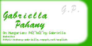 gabriella pahany business card